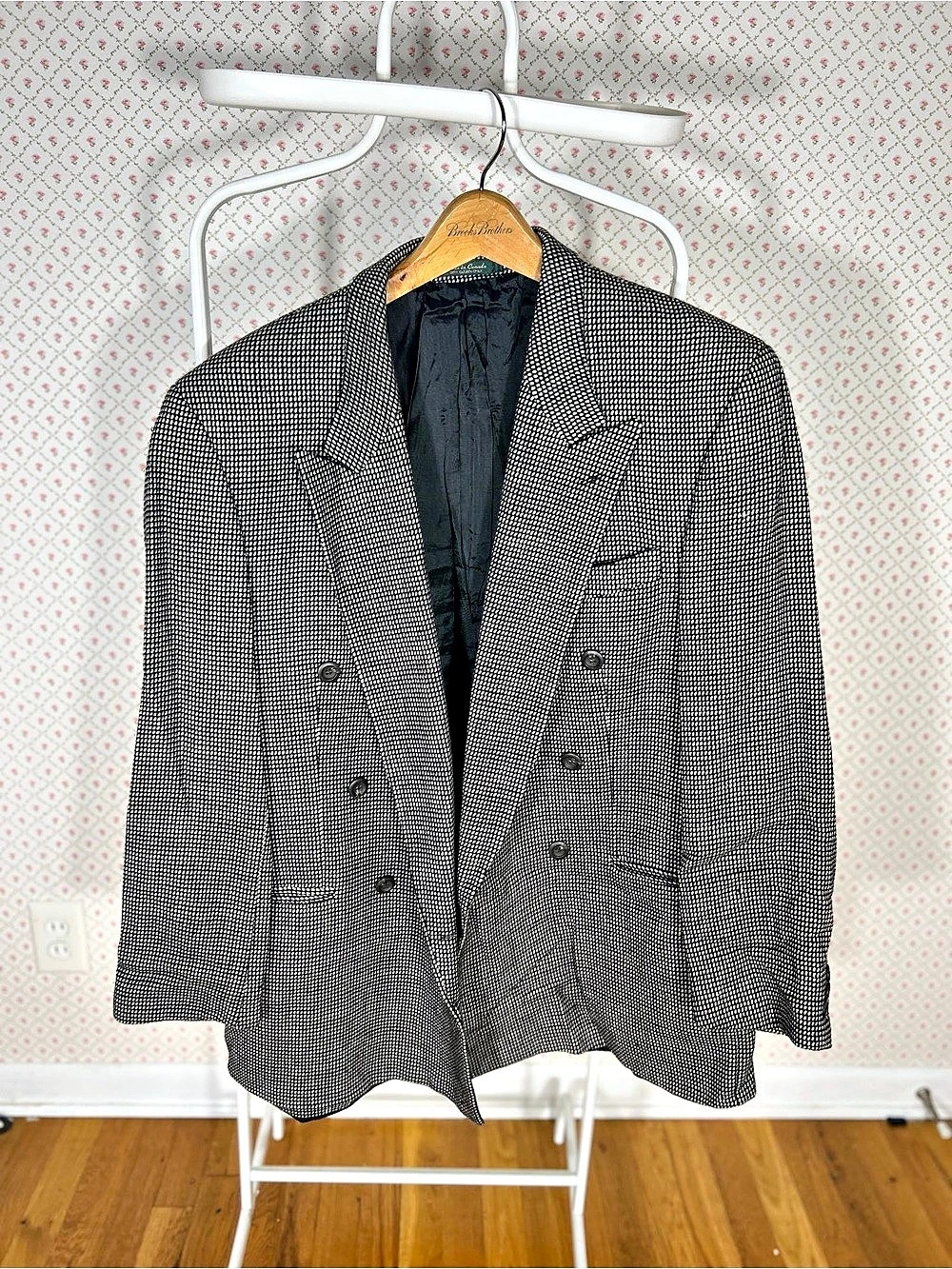 Vintage Tino Wool Double Breasted Peak Lapel Blazer Made in Canada